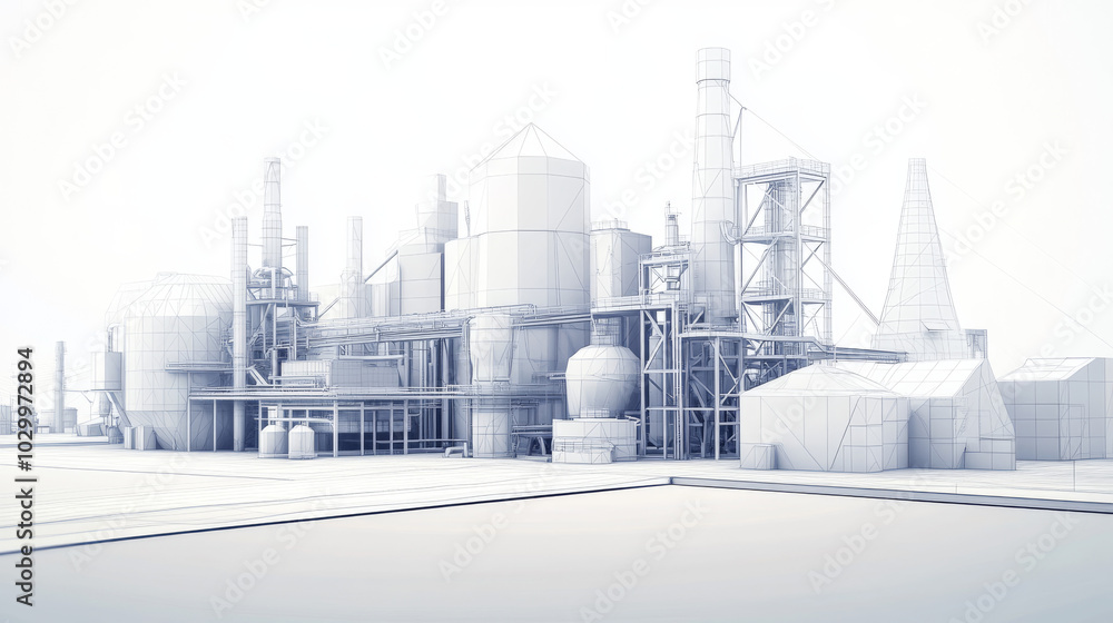 Poster the future of industry involves using ai and advanced technology to create self-operating systems, r