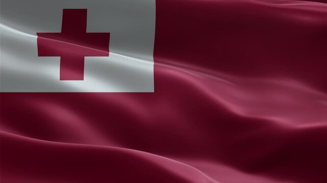 Waving Flag of Tonga