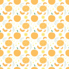 Seamless christmas pattern. New year background. Colored illustration with christmas icons