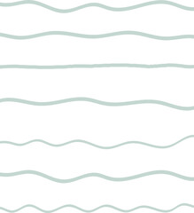 Wavy stripes print background. uneven hand drawn waves vector pattern. Striped abstract template. Cute squiggle streaks texture. green bars on white backdrop.