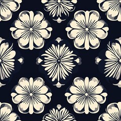 Elegant Asanoha Seamless Floral Pattern Design