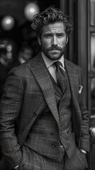 Fototapeta premium Handsome Man in a Suit - Stylish Portrait Photography