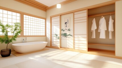 Fototapeta premium modern bathroom interior,generated ai