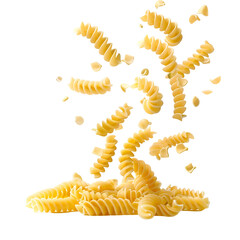Obraz premium Spiral Pasta Falling and Piling Up