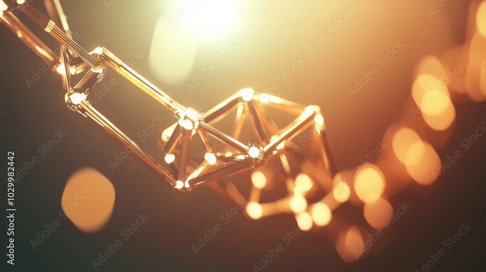 Poster a blockchain network is represented as a chain of connected links, signifying security in online bus