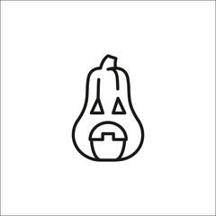 Pumpkin Icon. Simple pumpkin icon for social media, app and web design. Vector illustration
