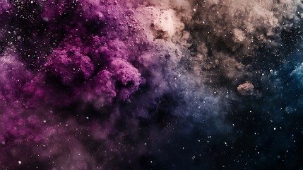 Fototapeta premium Abstract Colorful Cosmic Dust Particles and Stars in Space