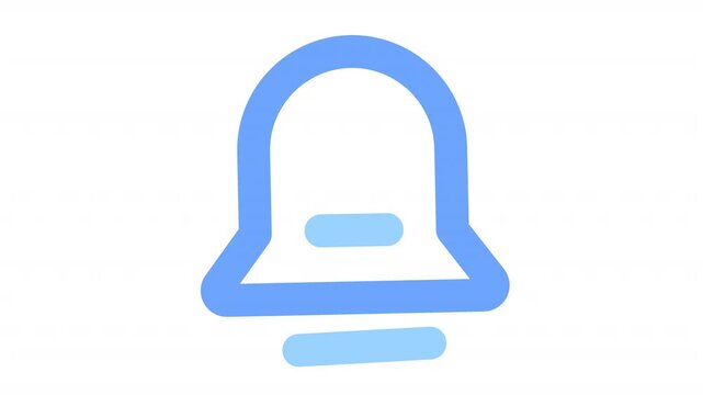 No notification animation for social media, presentations, videos, websites, etc. No background, Alpha channel