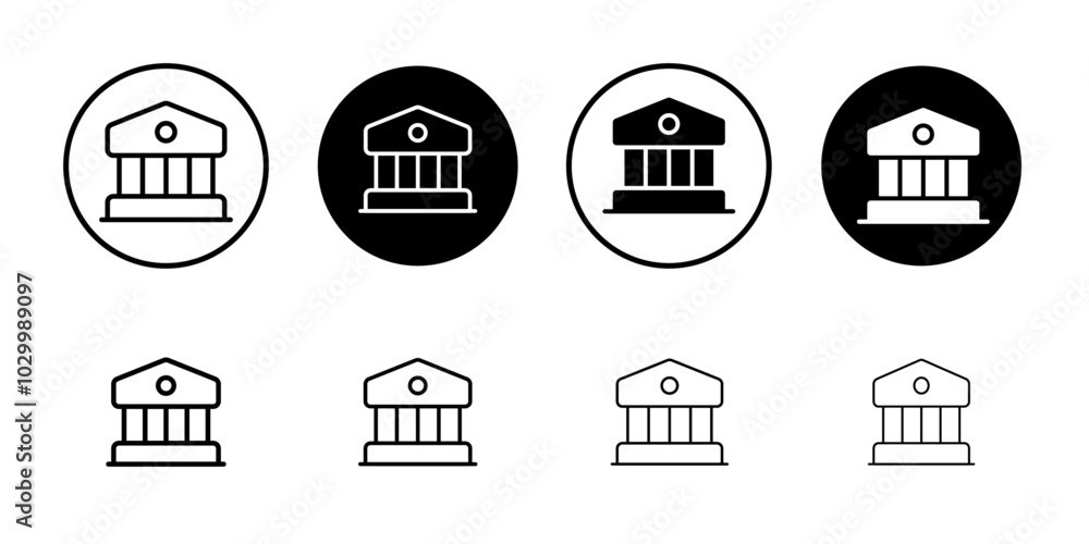 Aufkleber bank icon outline vector for web ui