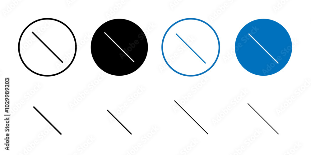 Poster Blocked icon Outline vector for web ui