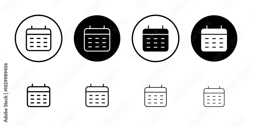 Poster calendar icon outline vector for web ui