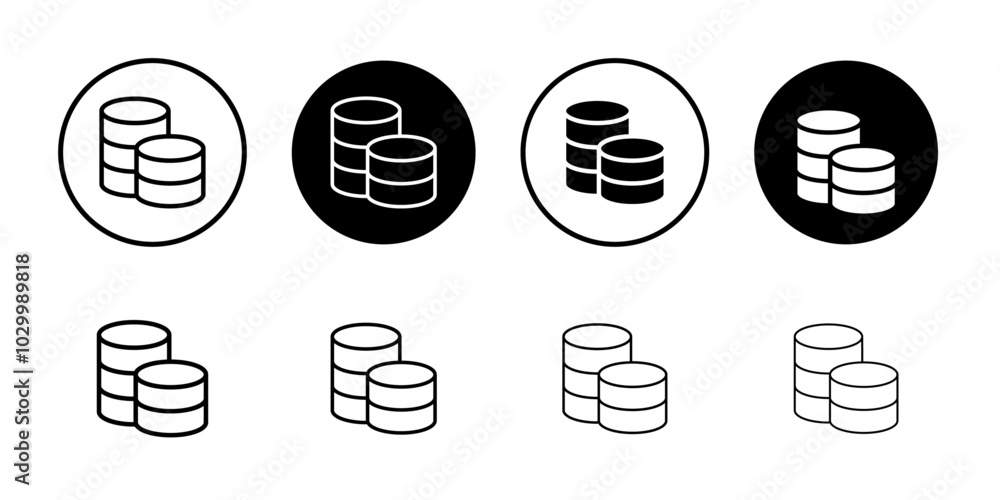 Poster coins icon outline vector for web ui