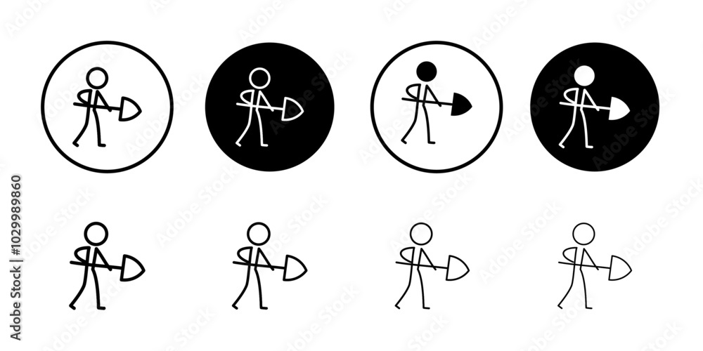 Poster Construction icon Outline vector for web ui