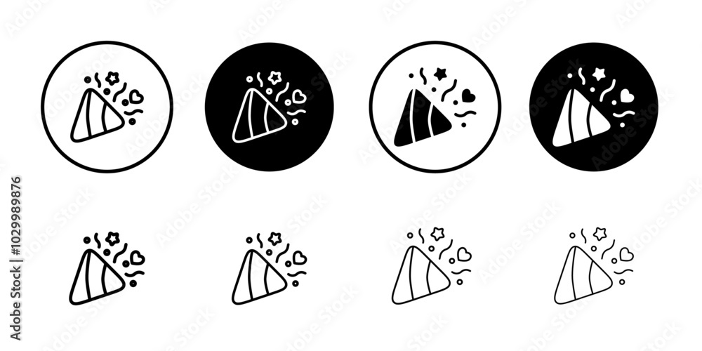 Aufkleber Confetti icon Outline vector for web ui
