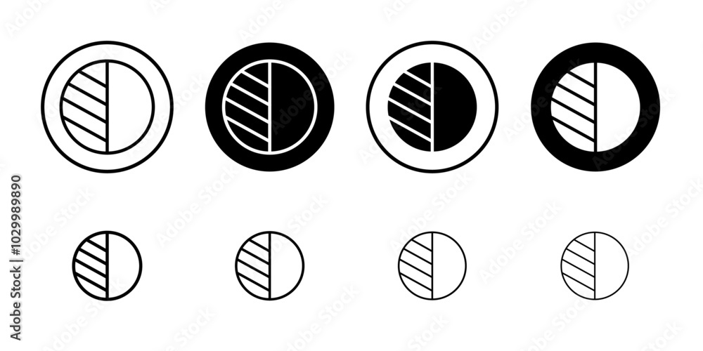 Poster contrast icon outline vector for web ui