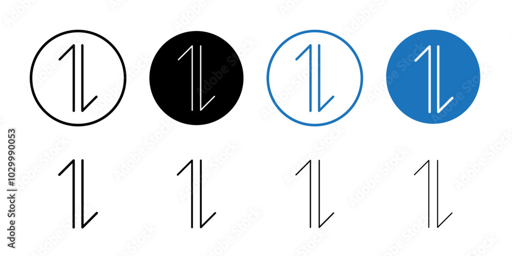 Poster Data transfer icon Outline vector for web ui