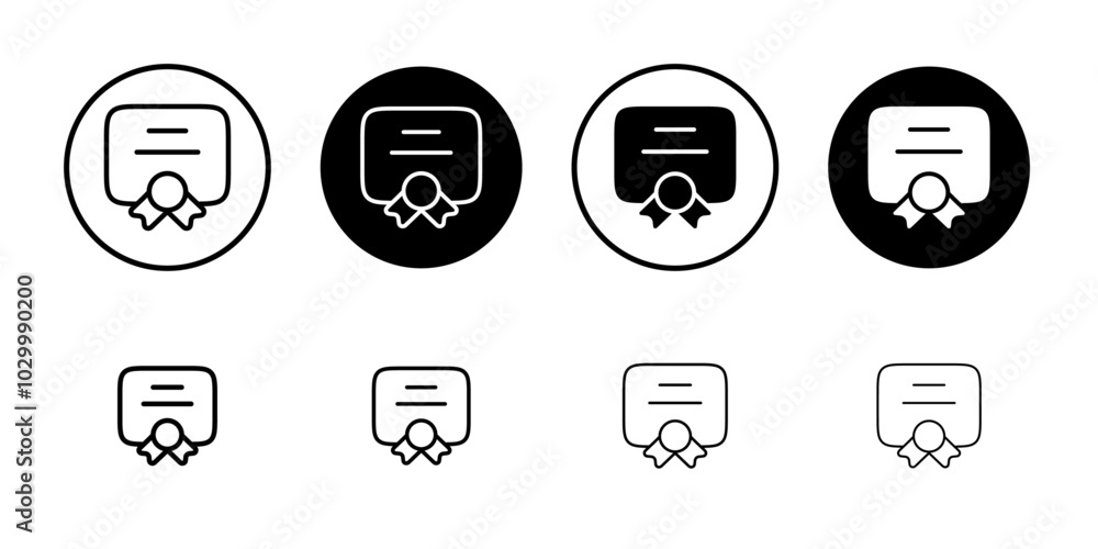 Poster diploma icon outline vector for web ui
