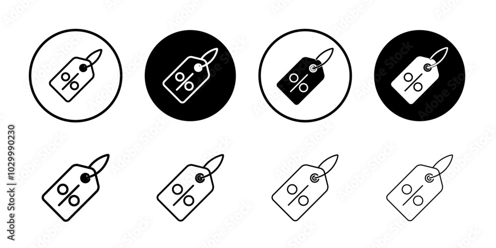 Poster Discount icon Outline vector for web ui