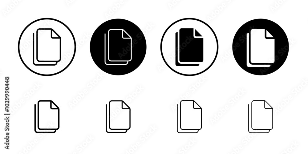 Poster Duplicate icon Outline vector for web ui