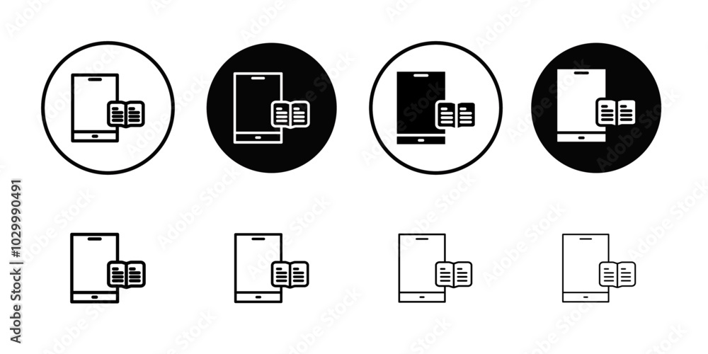 Poster Ebook icon Outline vector for web ui
