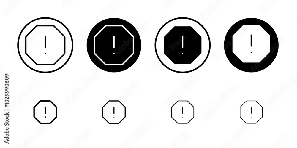Poster Error Icon Outline vector for web ui