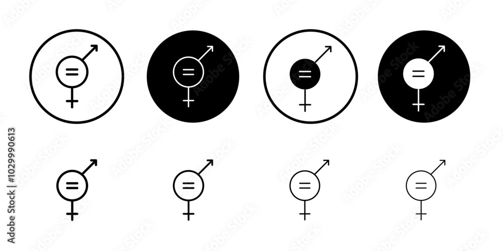 Poster Equality icon Outline vector for web ui