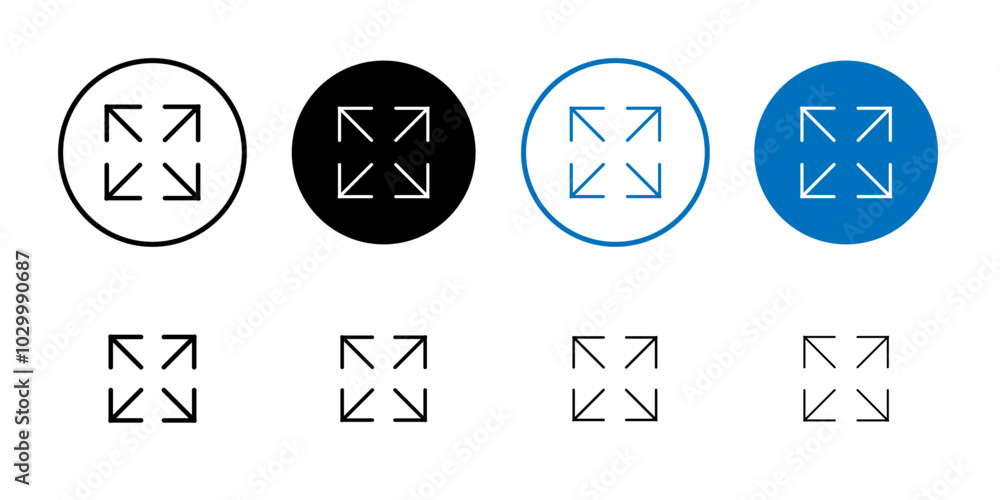 Aufkleber Expand icon Outline vector for web ui