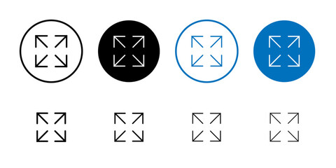 Expand icon Outline vector for web ui