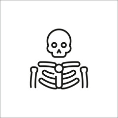 Skull icon. Simple skull icon for social media, app, and web design. Vector illustration.