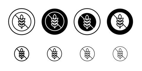 Gluten free icon Outline vector for web ui