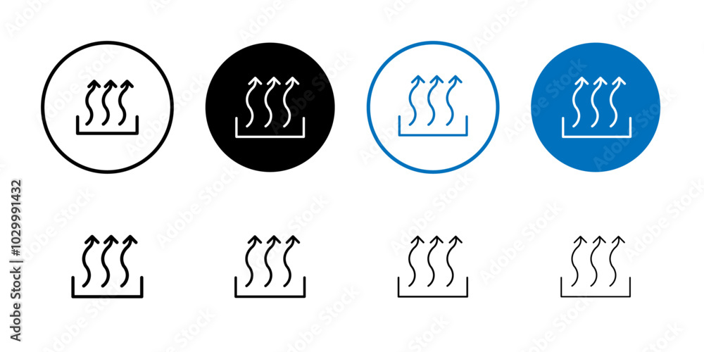Poster heat icon outline vector for web ui