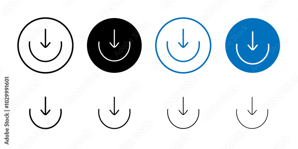 Poster import icon outline vector for web ui