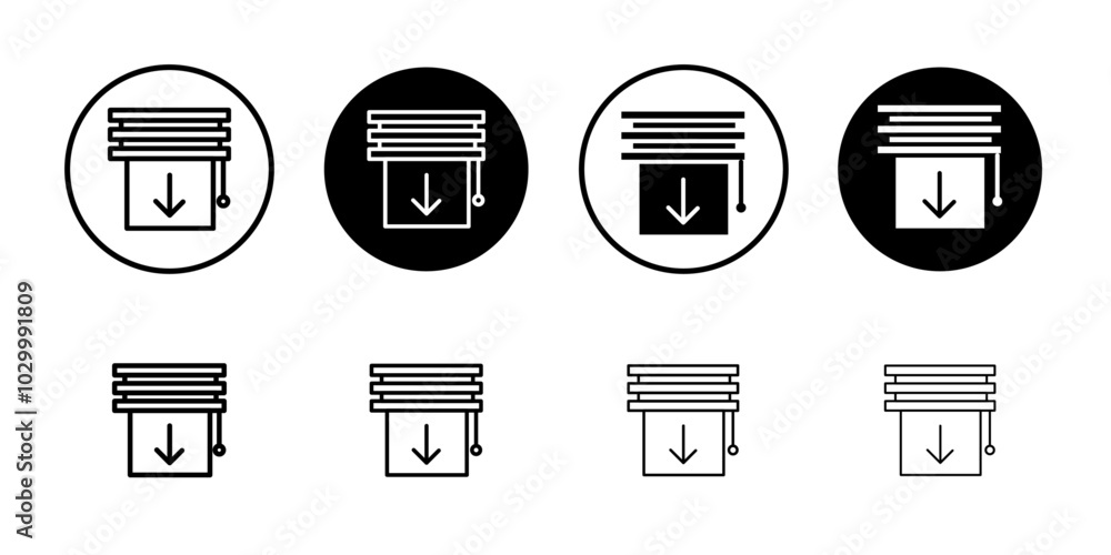 Aufkleber Jalousie icon Outline vector for web ui