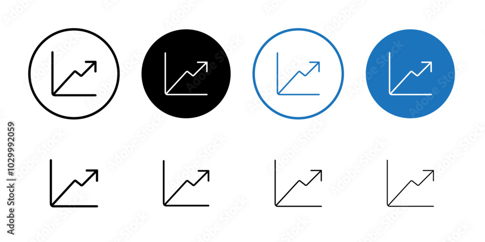 Poster line chart icon outline vector for web ui