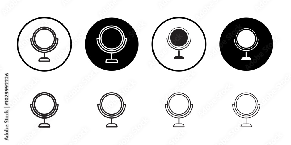 Poster Makeup mirorr icon Outline vector for web ui