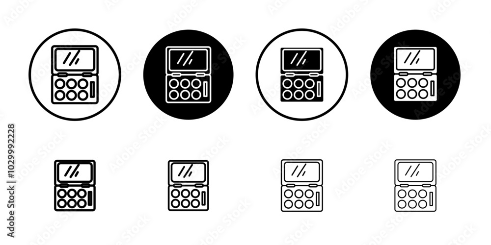 Poster makeup pallete icon outline vector for web ui