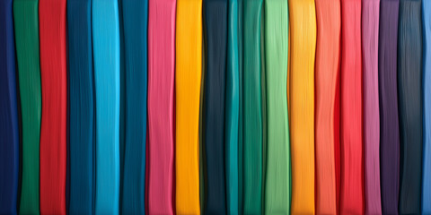 Abstract background of multicolored stripes in different vibrant colors with subtle striped structure