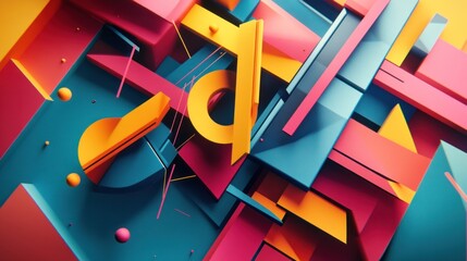 Abstract Geometric Design with Vibrant Colors