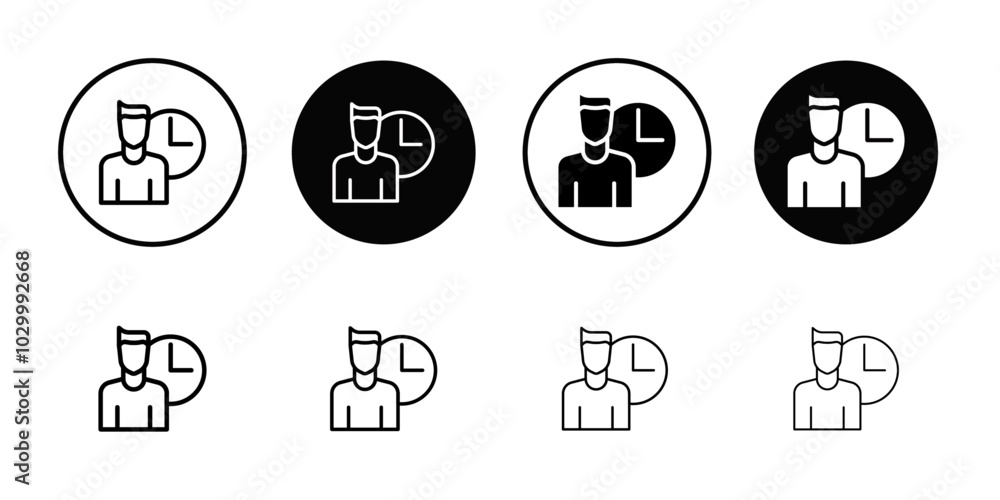 Poster office hours icon outline vector for web ui