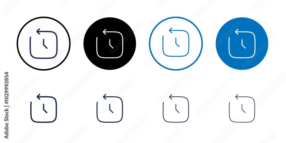 Poster Past time icon Outline vector for web ui