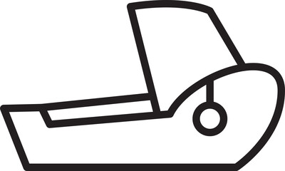 Boat Line Icon