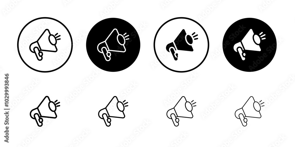 Poster speaker icon outline vector for web ui