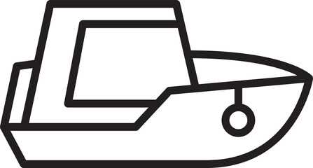Boat Line Icon