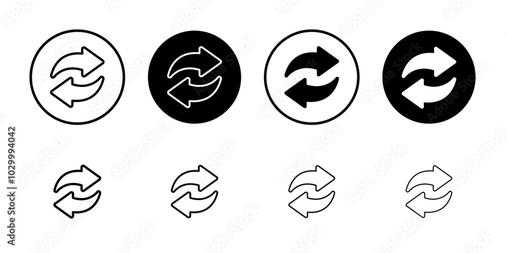 Poster syncronization icon Outline vector for web ui