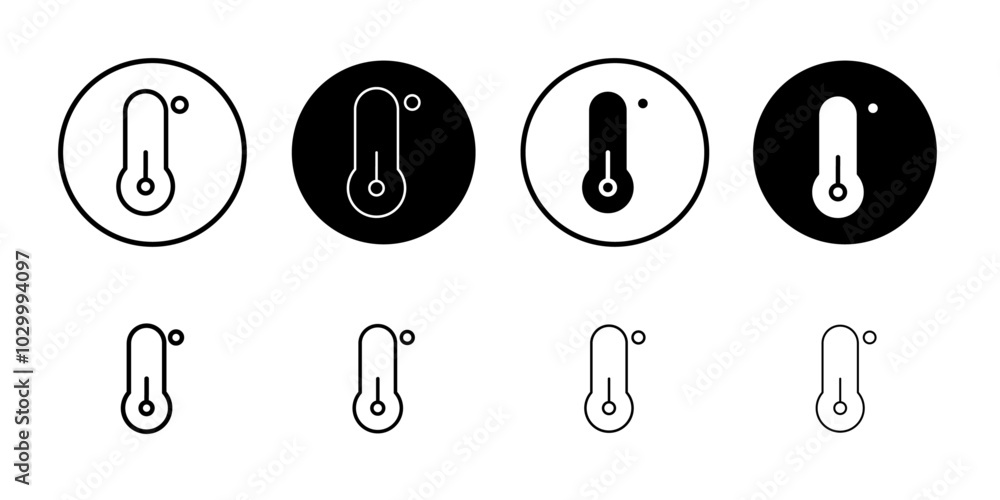 Aufkleber temperature icon outline vector for web ui