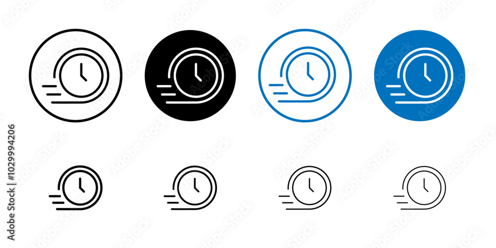 Poster Time fast icon Outline vector for web ui