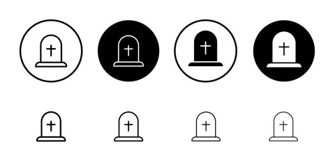 Tombstone icon Outline vector for web ui