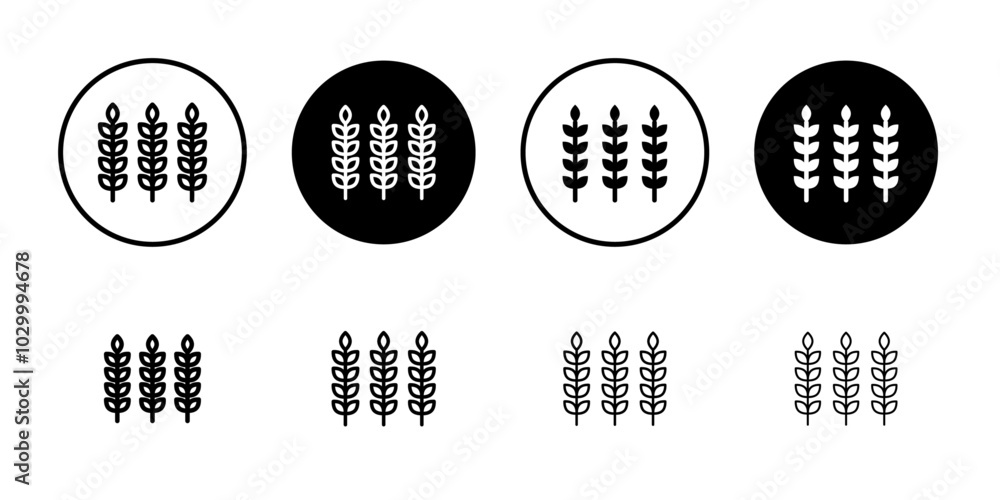 Poster Wheat icon Outline vector for web ui