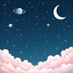 Fototapeta premium night sky with stars. Generative ai
