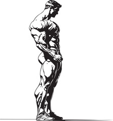 silhouette of a bodybuilder